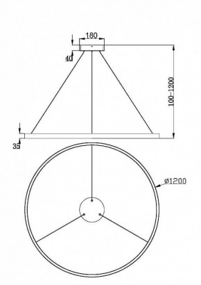 Подвесной светильник Maytoni Rim MOD058PL-L65BS3K в Елабуге - elabuga.mebel24.online | фото 4