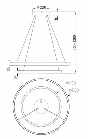 Подвесной светильник Maytoni Rim MOD058PL-L74BS4K в Елабуге - elabuga.mebel24.online | фото 7