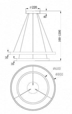 Подвесной светильник Maytoni Rim MOD058PL-L74W4K в Елабуге - elabuga.mebel24.online | фото 6