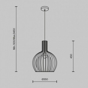 Подвесной светильник Maytoni Roots MOD194PL-01W в Елабуге - elabuga.mebel24.online | фото 3