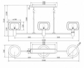 Подвесной светильник Maytoni Vision MOD411PL-03G в Елабуге - elabuga.mebel24.online | фото 6