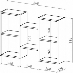 Полка книжная Флэш-10 в Елабуге - elabuga.mebel24.online | фото 2