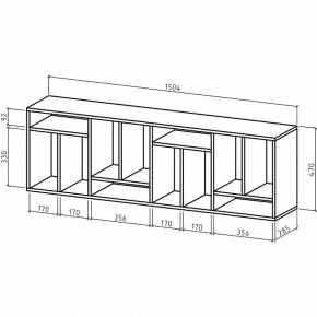 Полка книжная Офис-3 в Елабуге - elabuga.mebel24.online | фото 2