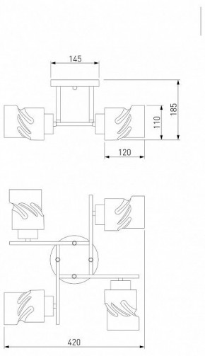 Потолочная люстра Eurosvet Hilari 30165/4 черный жемчуг в Елабуге - elabuga.mebel24.online | фото 4