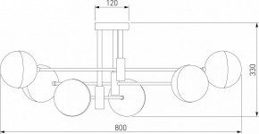 Потолочная люстра Eurosvet Nuvola 70129/6 хром в Елабуге - elabuga.mebel24.online | фото 3