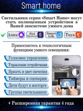 Потолочная люстра Natali Kovaltseva Smart home LED LAMPS 81216 в Елабуге - elabuga.mebel24.online | фото 6