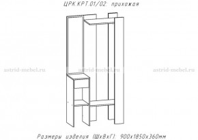 КРИТ-1 Прихожая (Делано светлый) в Елабуге - elabuga.mebel24.online | фото 2