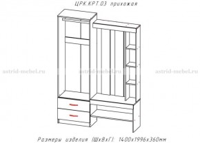 КРИТ-3 Прихожая (Анкор темный/Анкор белый) в Елабуге - elabuga.mebel24.online | фото 2