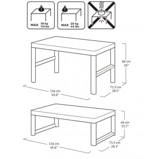 Раскладной стол Лион с регулируемой высотой столешницы (Lyon rattan table) графит (h400/650) в Елабуге - elabuga.mebel24.online | фото 4