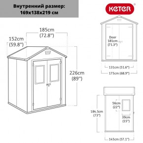 Сарай Манор 6*5 TWF (два окна на фасаде) MANOR 6x5 DD (two windows at the front) в Елабуге - elabuga.mebel24.online | фото 2