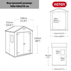 Сарай Манор 6x5DD (Manor 6x5DD) cерый/белый в Елабуге - elabuga.mebel24.online | фото 3