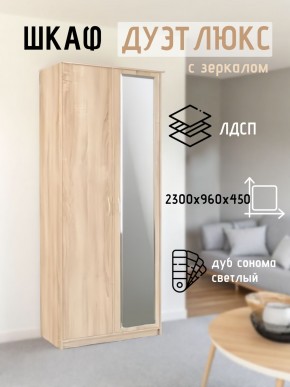 Шкаф 2-х створчатый Дуэт Люкс с зеркалом в Елабуге - elabuga.mebel24.online | фото 7