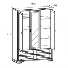Шкаф 3D4S Z, MONAKO, цвет Сосна винтаж в Елабуге - elabuga.mebel24.online | фото 1