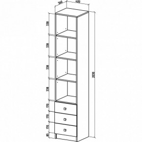 Шкаф для белья Бостон-3 в Елабуге - elabuga.mebel24.online | фото 2