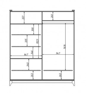 Шкаф для одежды Сабрина (ММ-302-01/04) с зеркалами в Елабуге - elabuga.mebel24.online | фото 2