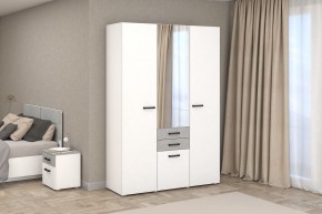 Шкаф Ева (Белый текстурный/Бетонный камень) в Елабуге - elabuga.mebel24.online | фото