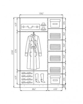 Шкаф-купе ХИТ 22-4-14-77 (420) в Елабуге - elabuga.mebel24.online | фото 3