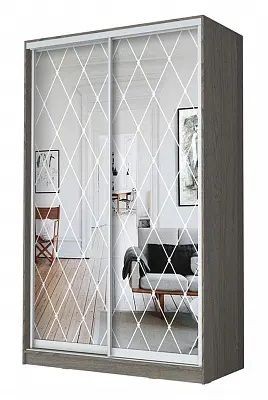 Шкаф-купе ХИТ 24-12/2-66 РОМБ БОЛЬШОЙ в Елабуге - elabuga.mebel24.online | фото