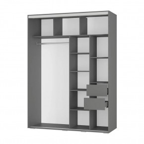 Шкаф-купе Крафт-6 1.6 м ШКК-06 (графит) в Елабуге - elabuga.mebel24.online | фото 2
