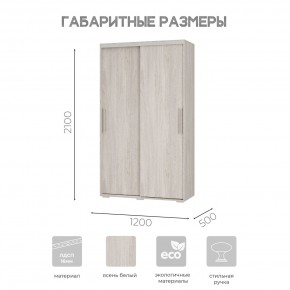 Шкаф-купе ШКК-11 (ясень белый) в Елабуге - elabuga.mebel24.online | фото 7