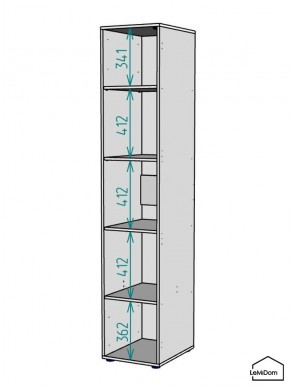 Шкаф Linnea MHR-1-2 2050х400х510 (ДВ-М 11.1.25) в Елабуге - elabuga.mebel24.online | фото 3