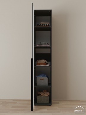 Шкаф Linnea MHR-1-2 2050х400х510 (Графит-М 11.1.25) в Елабуге - elabuga.mebel24.online | фото 4