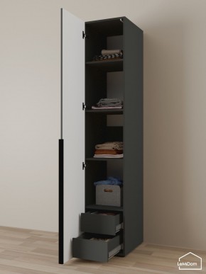 Шкаф Linnea MHR-1-4 2050х400х510 (Графит-М 11.1.25) в Елабуге - elabuga.mebel24.online | фото 6