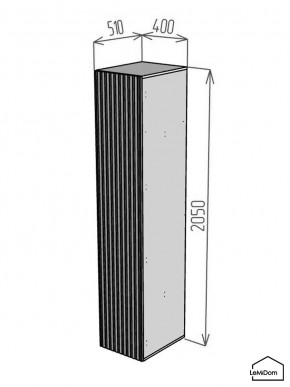 Шкаф Linnea MHR-1PO-3 2050х400х510 (Белый-М 11.1.2) в Елабуге - elabuga.mebel24.online | фото 2