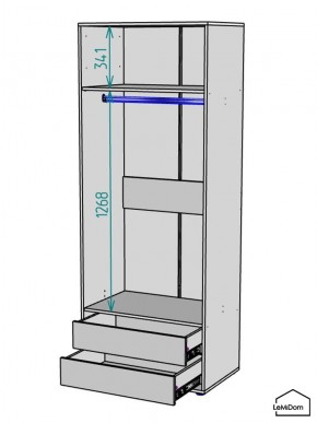 Шкаф Linnea MHR-2-3 2050х800х510 (Белый-М 11.1.1) в Елабуге - elabuga.mebel24.online | фото 3