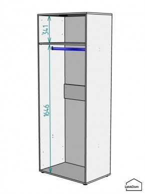 Шкаф Linnea MHR-2PO 2050х800х510 (Белый-М 11.1.2) в Елабуге - elabuga.mebel24.online | фото 3