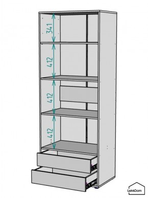 Шкаф Linnea MHR-2PO-4 2050х800х510 (Белый-М 11.1.2) в Елабуге - elabuga.mebel24.online | фото 3
