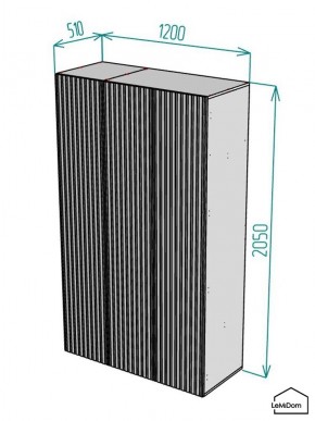 Шкаф Linnea MHR-3-2 2050х1200х510 (Белый-М 11.1.1) в Елабуге - elabuga.mebel24.online | фото 2