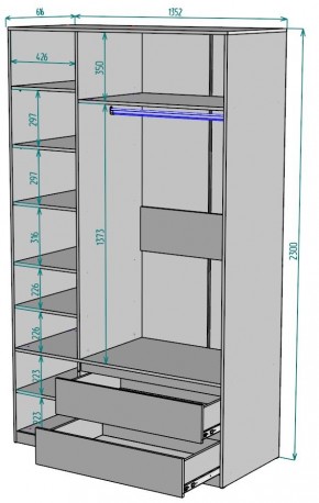 Шкаф Мальта H216 в Елабуге - elabuga.mebel24.online | фото 2