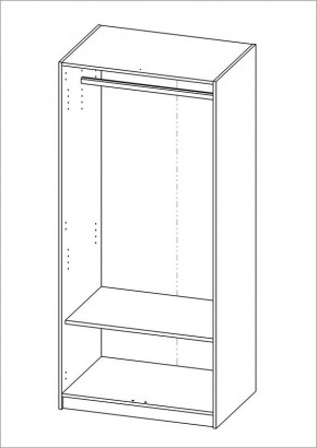 Шкаф ОРИОН двухдверный, цвет Дуб Венге в Елабуге - elabuga.mebel24.online | фото 2