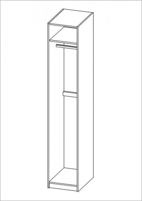 Шкаф ПЕГАС однодверный, цвет Дуб Венге в Елабуге - elabuga.mebel24.online | фото 3