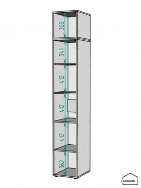 Шкаф с антресолью Linnea MHR-1A-2 2450х400х510 (Белый-М 11.1.2) в Елабуге - elabuga.mebel24.online | фото 3