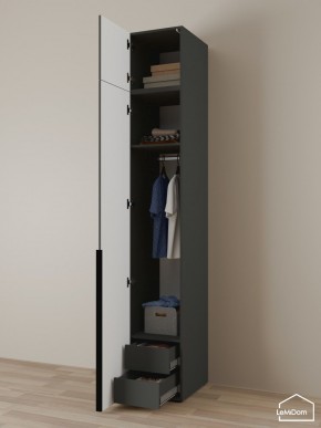 Шкаф с антресолью Linnea MHR-1A-3 2450х400х510 (Графит-М 11.1.25) в Елабуге - elabuga.mebel24.online | фото 5