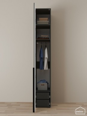 Шкаф с антресолью Linnea MHR-1A-3 2450х400х510 (Графит-М 11.1.25) в Елабуге - elabuga.mebel24.online | фото 6