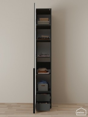 Шкаф с антресолью Linnea MHR-1A-4 2450х400х510 (Графит-М 11.1.25) в Елабуге - elabuga.mebel24.online | фото 4