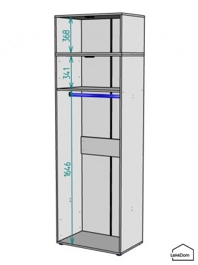 Шкаф с антресолью Linnea MHR-2A-1 2450х800х510 (Белый-М 11.1.1) в Елабуге - elabuga.mebel24.online | фото 3