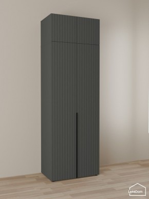 Шкаф с антресолью Linnea MHR-2A-3 2450х800х510 (Графит-М 11.1.25) в Елабуге - elabuga.mebel24.online | фото