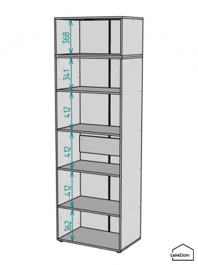 Шкаф с антресолью Linnea MHR-2POA-2 2450х800х510 (Белый-М 11.1.1) в Елабуге - elabuga.mebel24.online | фото 3