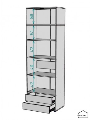 Шкаф с антресолью Linnea MHR-2POA-4 2450х800х510 (Белый-М 11.1.2) в Елабуге - elabuga.mebel24.online | фото 3