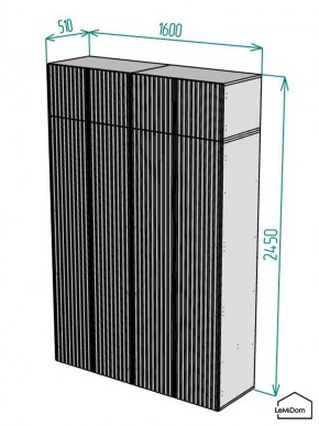 Шкаф с антресолью Linnea MHR-4POA-1 2450х1600х510 (Белый-М 11.1.1) в Елабуге - elabuga.mebel24.online | фото 2