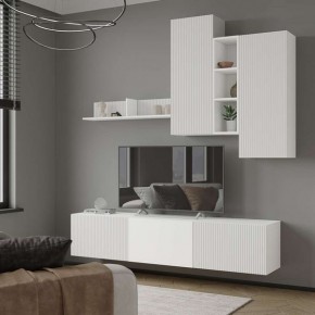 Шкаф Сириния навесной открытый белый/МДФ белый снег в Елабуге - elabuga.mebel24.online | фото 2