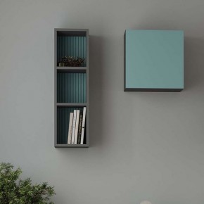 Шкаф Сириния навесной открытый серый графит/МДФ бриз в Елабуге - elabuga.mebel24.online | фото 2