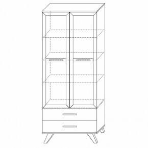 Шкаф-витрина 800 Вега Скандинавия в Елабуге - elabuga.mebel24.online | фото 2