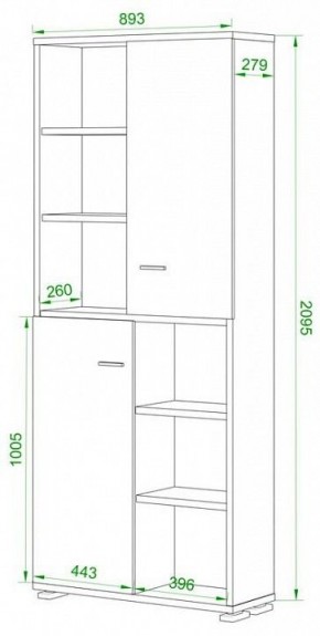 Шкаф-витрина Домино ПУ-30-2-ФС в Елабуге - elabuga.mebel24.online | фото 2