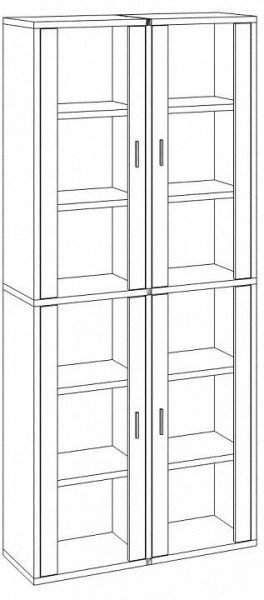 Шкаф-витрина Домино СУ(ш2в2)+4ФС в Елабуге - elabuga.mebel24.online | фото 2