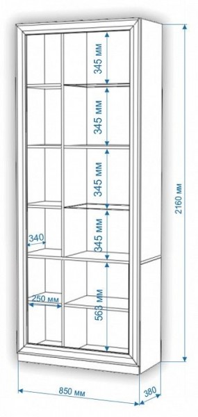 Шкаф-витрина Нобиле ШВтВ-ФСД-ФГК в Елабуге - elabuga.mebel24.online | фото 3